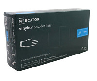 Rukavice vinylové nepudrované M/100 ks