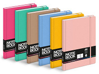 Blok A6 100listov linajkový s gumov mix pastelových farieb