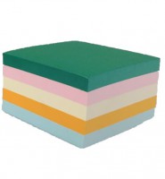 Poznámkový blok kocka 9x9x5 lepená farebná