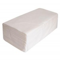 Utierky papierové skladané C biele, 2 vrstvové