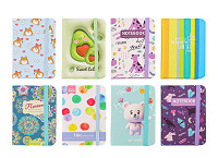 Blok A7 80listov linajkový s gumov mix vzorov č.6