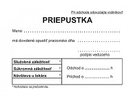 Priepustka A7 100 listov