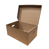 Archívny box s vekom Dokument Logistik 395x325x295mm hnedý