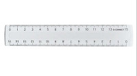 Pravítko 15 cm transparentné