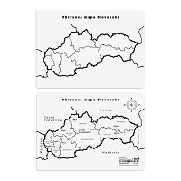 Slepá mapa A5 „Slovensko – kraje“, šablóna