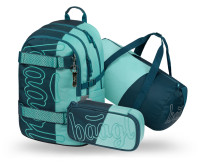 BAAGL SADA 3 Skate Petrol: batoh, peračník, športová taška GRS
