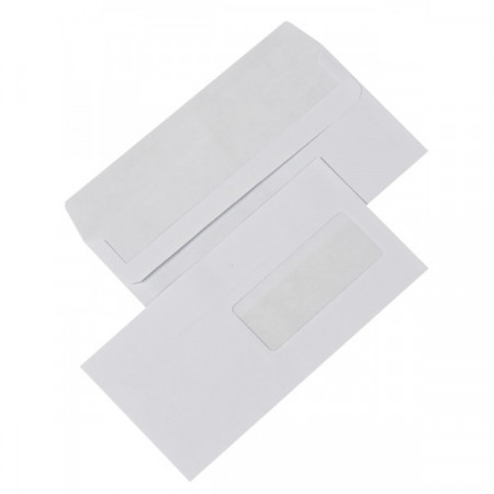 Obálka DL 110x220mm s odtrhávajúcou páskou a okienkom
