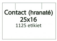 Etiketa cenovková 25x16mm CONTACT biela