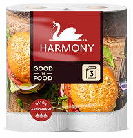 Utierky papierové Harmony Good for food,  3 vrstv., 16,5 m, bal/2ks