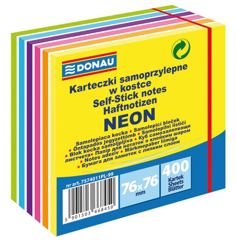 Notes samolepiaci  76x76 MIX neón 6-farebný / 400list.