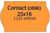 Etiketa cenovková 25x16mm CONTACT oranžová reflexná