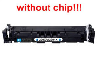 Kompatibilný toner pre HP 220X/W2201X-No Chip! Cyan. POZOR kazeta bez čipu 5500 strán