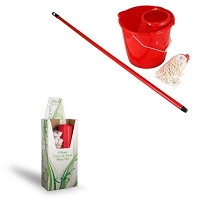 Mop set, vedro 10l, žmýkač, násada 120cm, mop