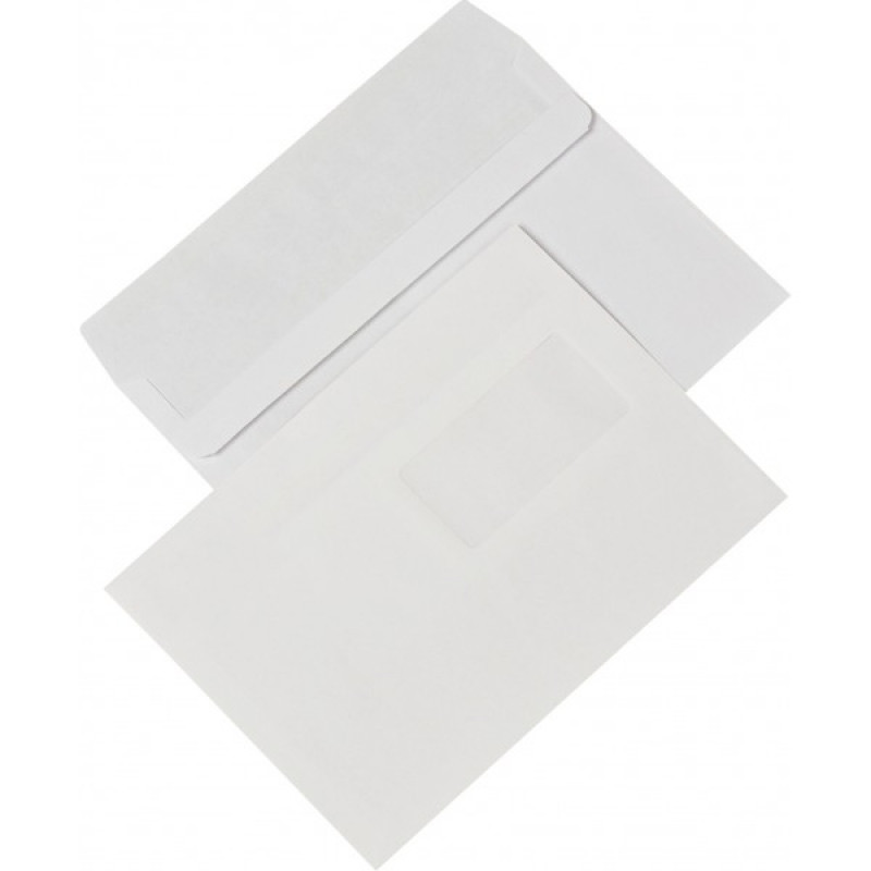 Obálka C5 162x229mm samolepiaca s okienkom 1000ks