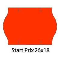 Etiketa cenovková START PRIX 26x18 červená reflexná