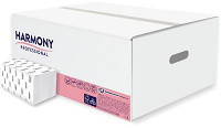 Utierky papierové  ZZ, Harmony Professional, 23x24cm, 2 vrstvové, biele, 4000ks
