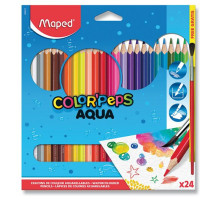 Pastelky Maped Color´Peps Aquarelové  štetec + 24 farieb