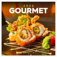 NOTIQUE Poznámkový kalendár Gourmet 2026, 30 x 30 cm