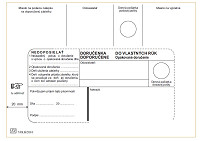 Obálka B6 176x125 DVR s opak.doručením /NEDOPOSIELAŤ/
