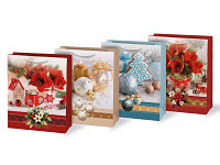 Taška darčeková T5 26x32x13,8cm vianočná mix motívov V48