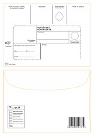 Obálka B6 176x125 Doporučene, odtrh. páska bal/25ks