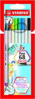 Popisovač STABILO Pen 68 brush, 8 ks