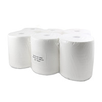 Utierky papierové Autocut 19cm, 2 vrst., 130m, neperforované, biele /6ks