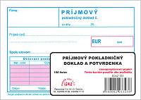 Príjmový poklad. doklad s potvrdenkou bez DPH A6/2x50 listov (IGAZ323)