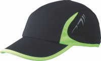Running cap, 9041 - čierna/zelená svetlá