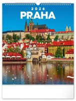 NOTIQUE Nástenný kalendár Praha 2026, 30 x 34 cm