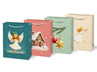 Taška darčeková T4 19x25x9cm vianočný mix motívov