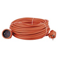 Kábel predlžovací – spojka, 20m, 3× 1,5mm, oranžový