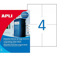 Etikety APLI 105x148mm polyesterové /20 hárkov