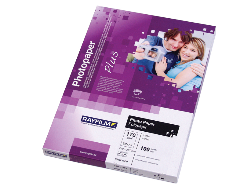 Papier Fotopapier Plus matný jednostranný A4 170g/100 hárkov