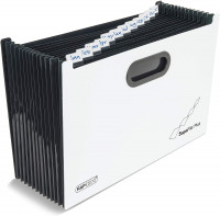 Organizér A4 Supafile Plus, 13 dielny+ rozširujúci súbor/bielo-čierny