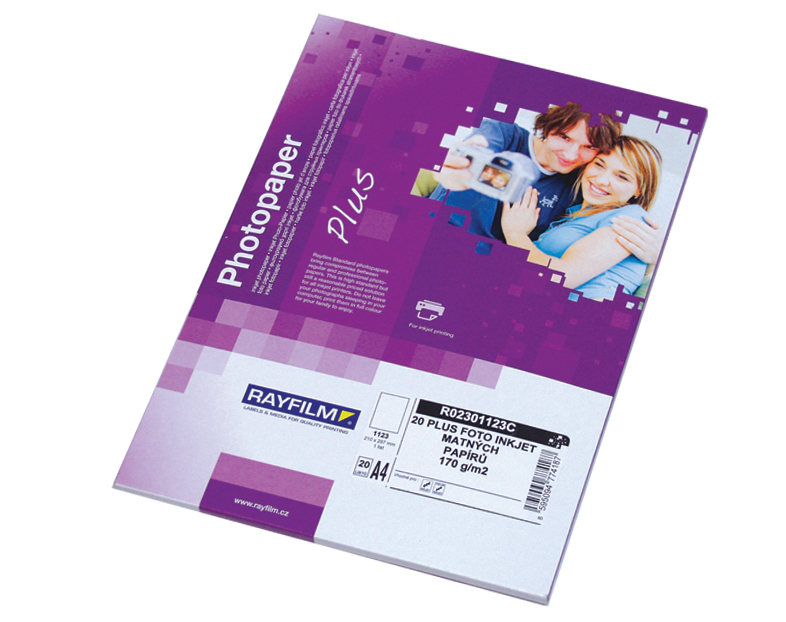 Papier Fotopapier Plus matný jednostranný A4 170g/20 hárkov