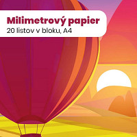 Milimetrový papier blok A4/20 list.