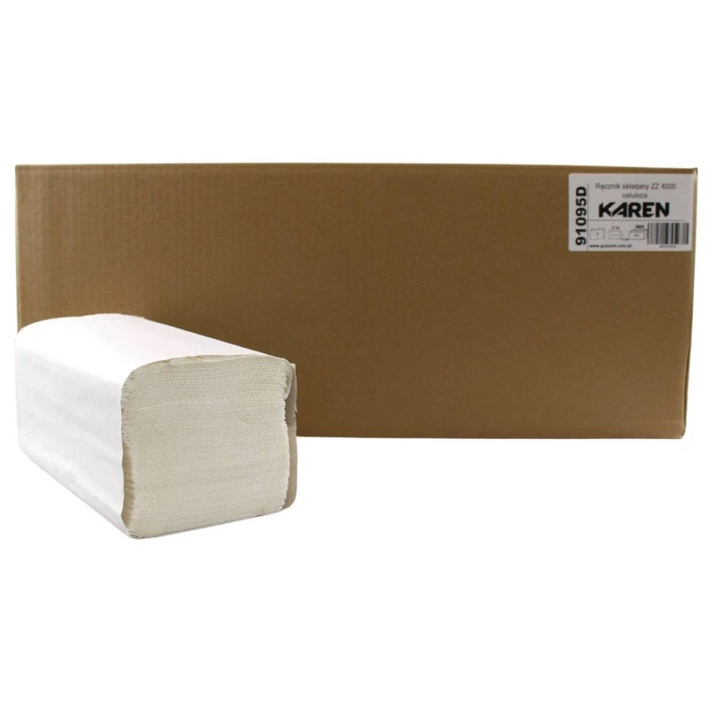 Utierky papierové  ZZ biele 2 vrst. 21x20 cm 3000 ks