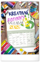 NOTIQUE Kreatívny rodinný kalendár CZ 2026, 33 x 46 cm