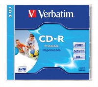 CD-R Verbatim 700 MB 52x potlačiteľné štand. obal