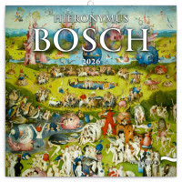 NOTIQUE Poznámkový kalendár Hieronymus Bosch 2026, 30 x 30 cm