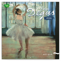 NOTIQUE Poznámkový kalendár Edgar Degas 2026, 30 x 30 cm