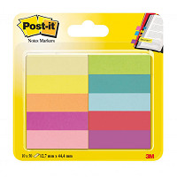 Záložky Post-it papierové, 12,7x44,4 mm 10 x 50 listkov