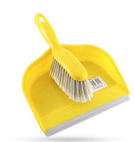 Lopatka na smeti s gumou + metlička